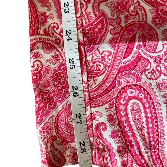 Silky Pink Paisley Lounge Pants Small   ( Bin -L) - Picture 4 of 5